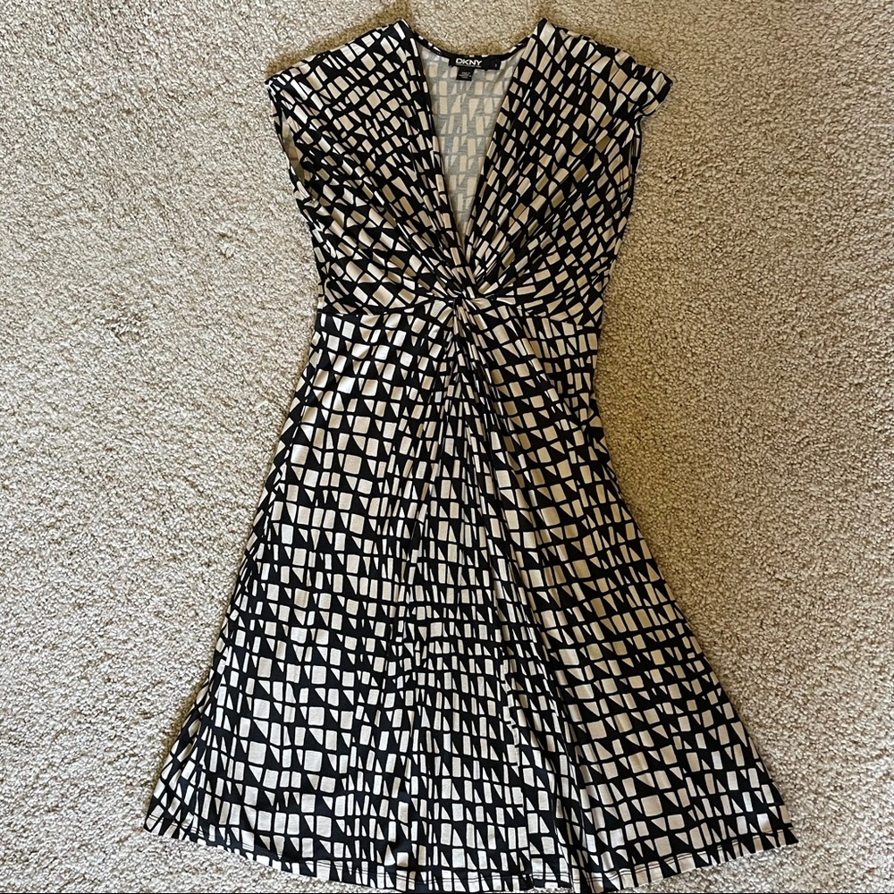 Black and white print DKNY dress